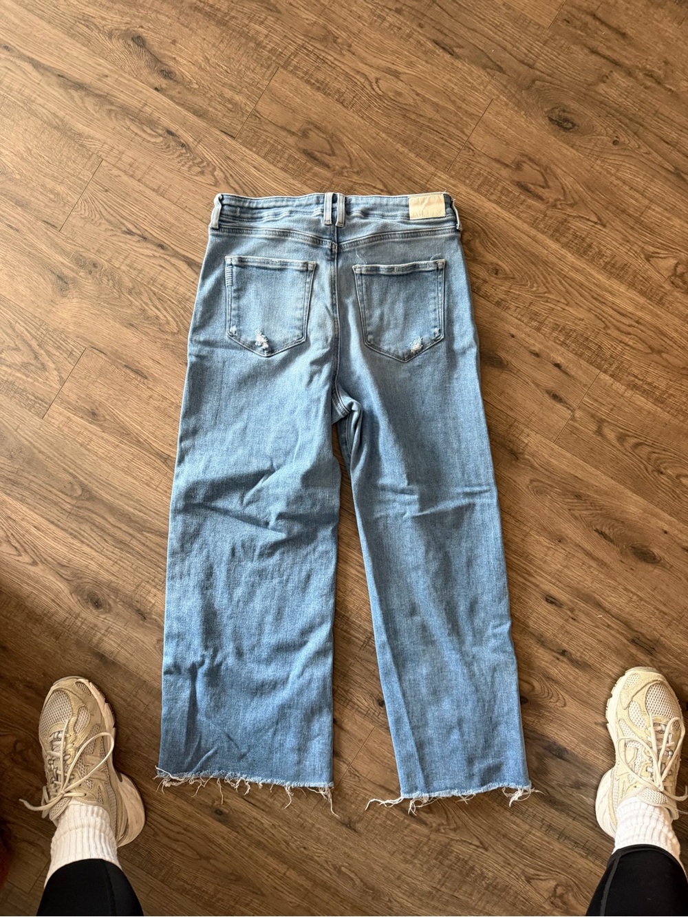 PAIGE Light Wash cropped Straight Leg Jeans - Picture 5 of 5